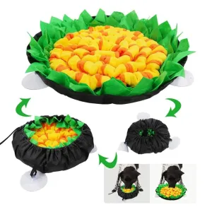 Bite-resistant Foldable Anti-slip Dog Puzzle Hide Food Snuffle Mat
