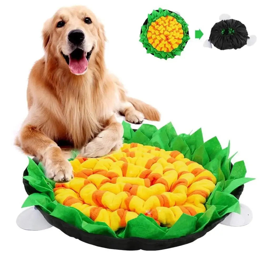 Bite-resistant Foldable Anti-slip Dog Puzzle Hide Food Snuffle Mat