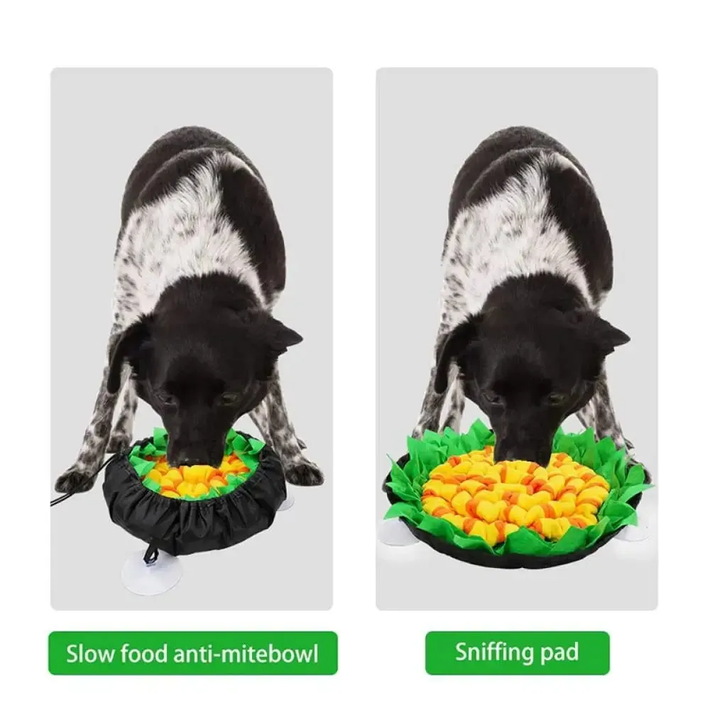Bite-resistant Foldable Anti-slip Dog Puzzle Hide Food Snuffle Mat