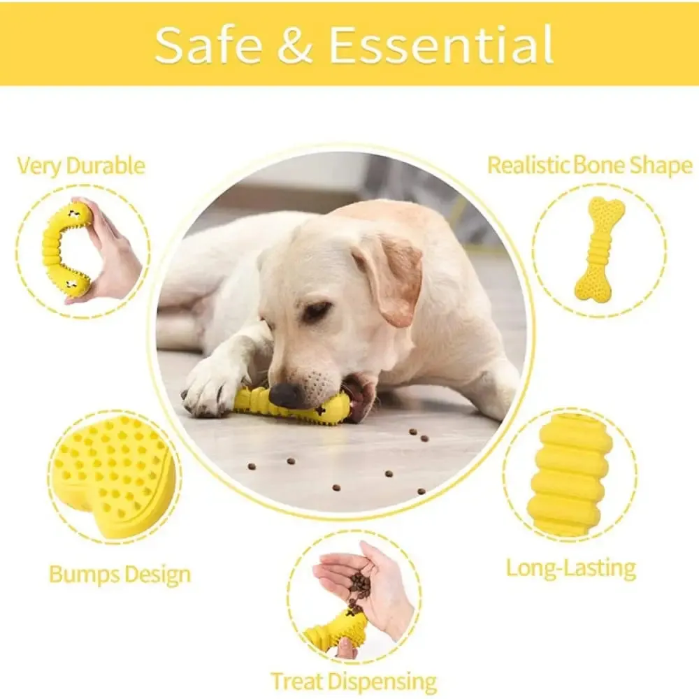 Bite Resistant Safe Food Dispensing Rubber Dog Chew Toys for Small Medium Large Dogs