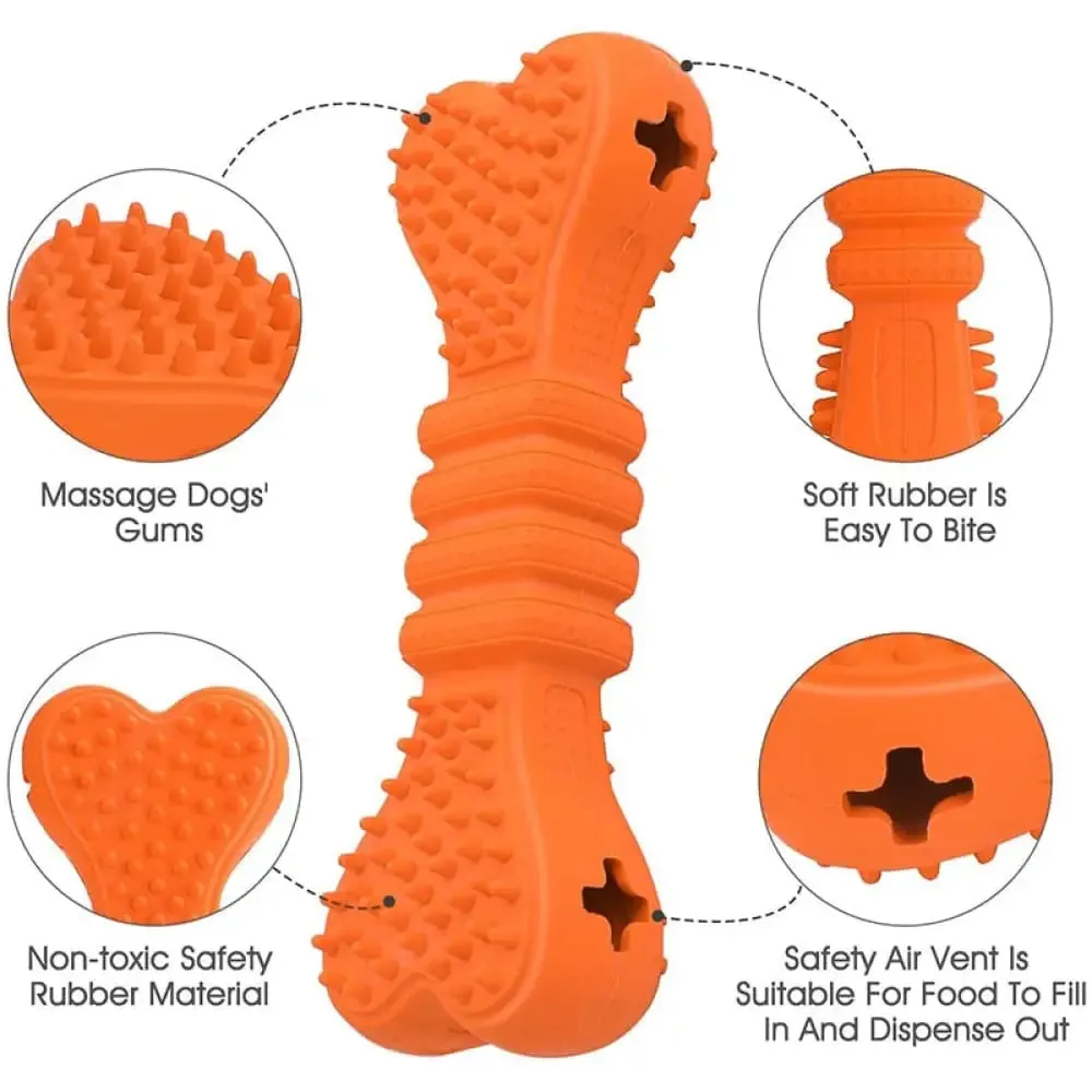 Bite Resistant Safe Food Dispensing Rubber Dog Chew Toys for Small Medium Large Dogs