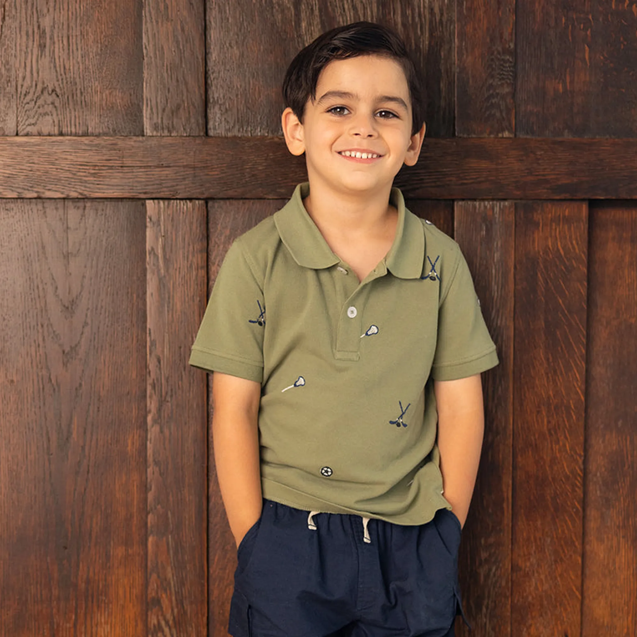 Boys Alec Shirt - Sports Embroidery