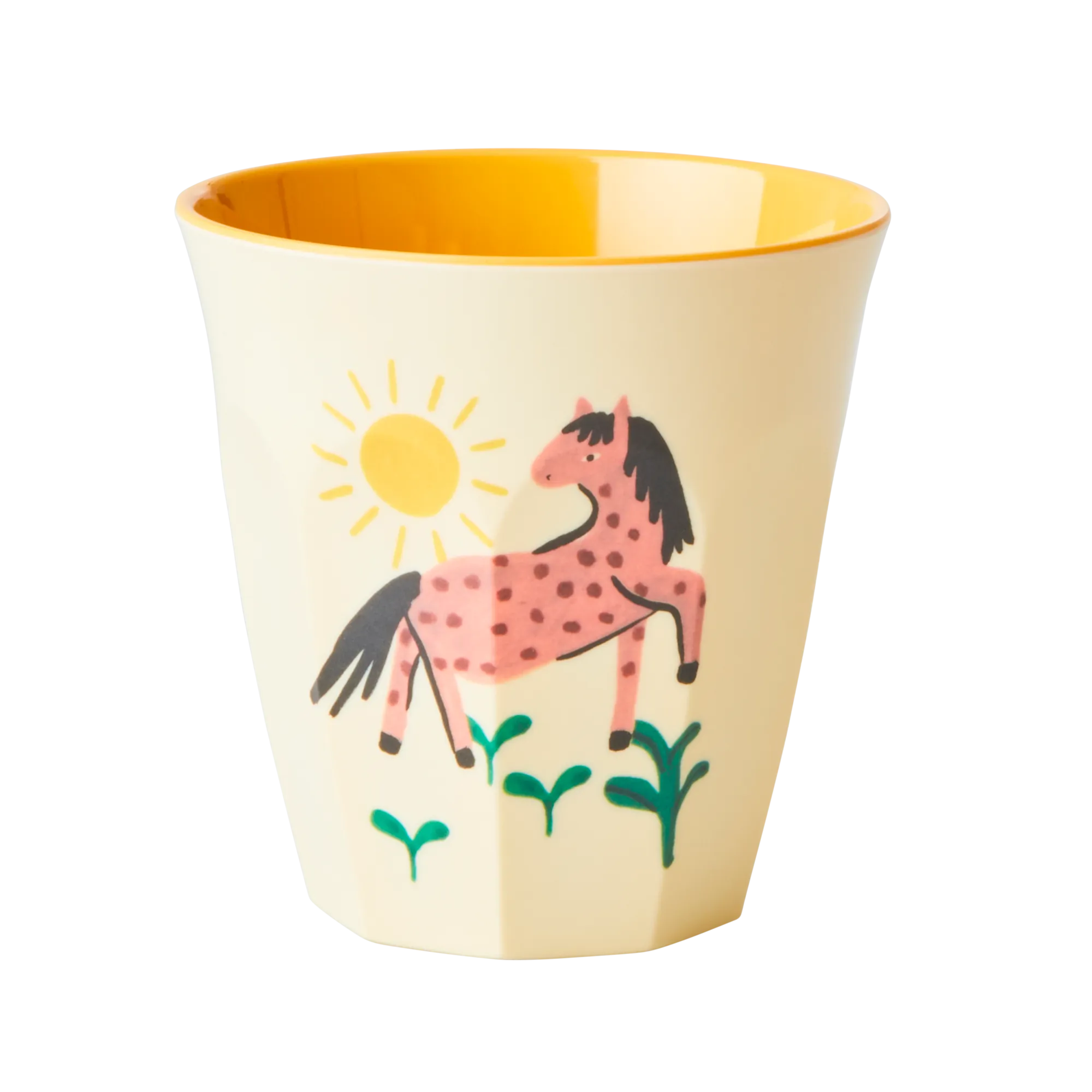 Melamine Kids Cups in Pink Farm Prints - Medium - 6 pcs. in Gift Box