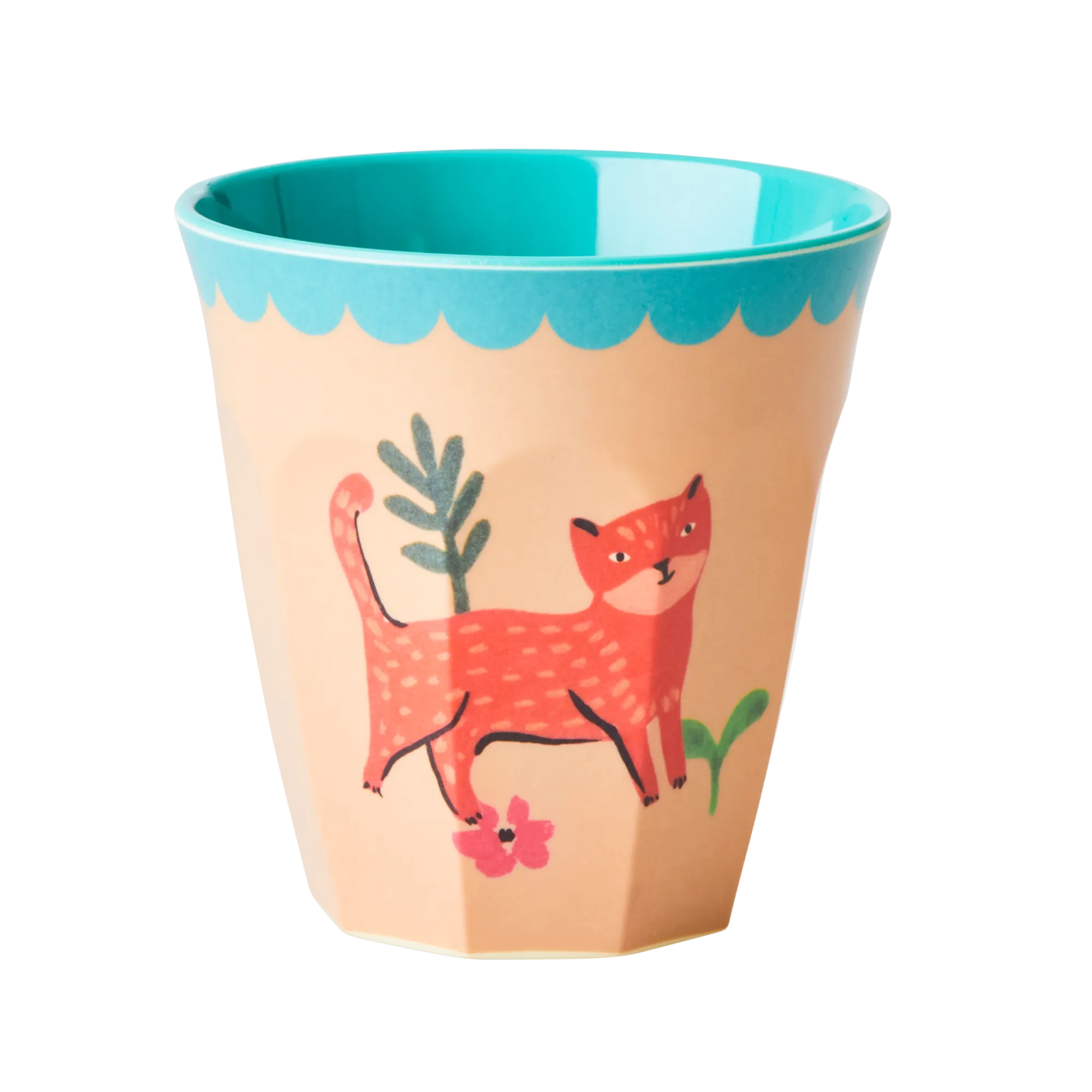 Melamine Kids Cups in Pink Farm Prints - Medium - 6 pcs. in Gift Box