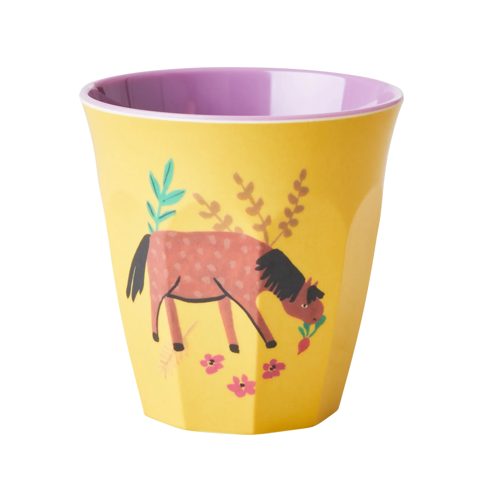 Melamine Kids Cups in Pink Farm Prints - Medium - 6 pcs. in Gift Box